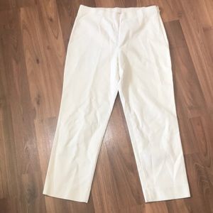 Nic+Zoe ivory stretchy cropped pants 10